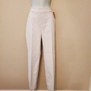Spanx Classic White, High Rise Slim Straight Pull on Pants Size M/10.
